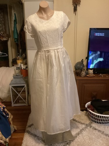 Genuine Vintage 60’s Lace/organza White Dress..wedding Cocktail - Picture 7 of 12