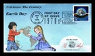 US COVER EARTH DAY CELEBRATED 1970S CELEBRATE CENTURY FDC PUGH HAND PAINTED