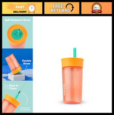 Kids Insulated BPA-Free Tumbler with Spill-Resistant Straw, 15 Oz, Travel Water