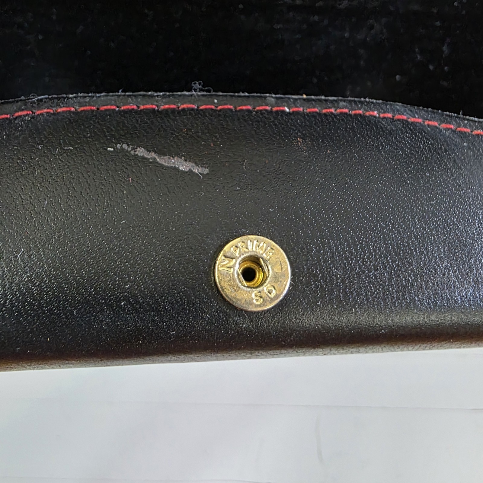 Vintage Valentino Les Lunettes Eyeglasses Case Black/Red Stitching Made in Italy thumbnail 7