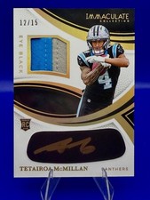 2025 Immaculate Tetairoa McMillan Eye Black Patch Auto /15 RO Dual Color