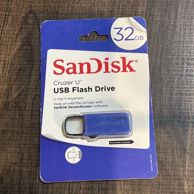 New SanDisk - Cruzer U 32GB USB Type A Flash Drive - Blue