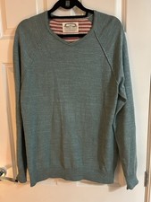 Men’s White Stuff Green Knitted V-Neck Jumper | Size M | Excellent Condition