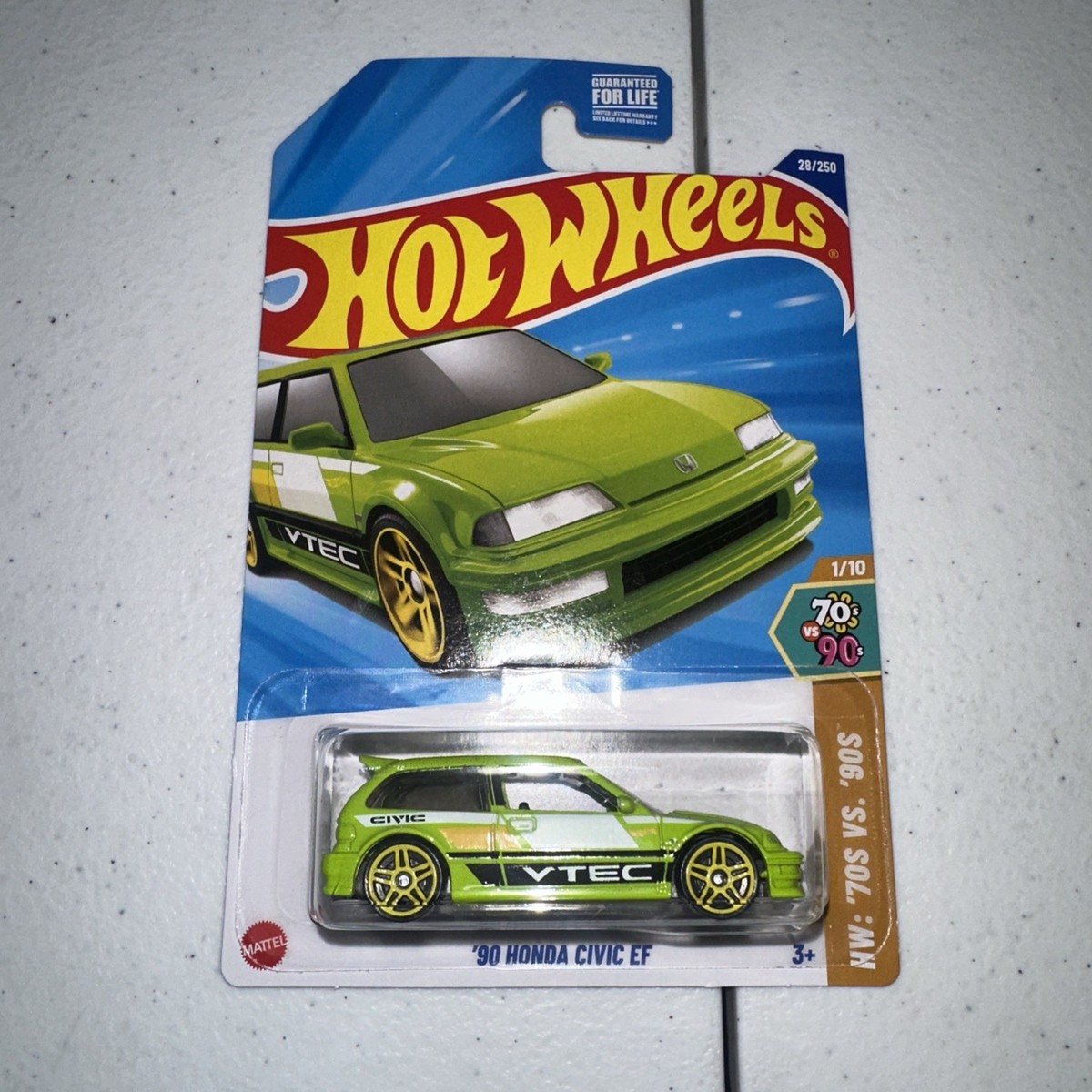 2025 Hot Wheels '90 Honda Civic EF Green & Honda Civic Custom - K