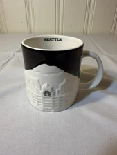 Starbucks SEATTLE 3D Relief 2012 Collector Series Coffee Cup Mug City 16oz