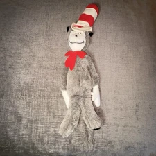 Vintage 1980 Cat in the Hat Plush Bow Tie by Eden Cat 24” Total w/ Hat 30”
