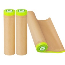 Pre-Taped Masking Paper for Painting - 24 inch x 50 feet Painters Paper with ...