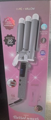 Luxe + Willow Ultra Ripple Effect Triple Barrel Waver. 1 Inch New Digital