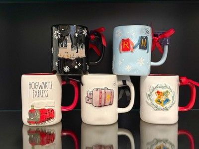 NEW Rae Dunn Harry Potter Christmas Hogwarts Castle Sweater Mugs