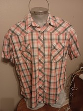 Wrangler Pearl Snap Western Shirt 2XL Plaid Short Sleeve Vintage
