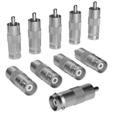Elecan BNC to RCA Adapter 10 Pack Female Male Connector 10 PK