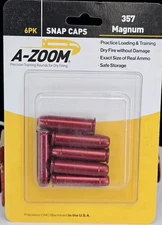 Pachmayr A-Zoom Metal Snap Caps 357 Magnum 6 Pack #16119 New