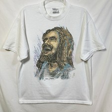 Vintage Laughing Jesus T-Shirt Large Religious Tee Throne in Heaven Psalms 2:4 L