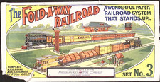 The Fold-A-Way Railroad Set No 3 American Colortype Co Chicago IL c1917