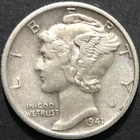 1941-S MERCURY SILVER DIME