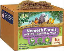 USA Grown Spray Millet for Birds Midwest Harvest, 1 Lb Premium 100 Natural, S