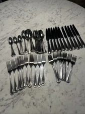 Towle BEADED ANTIQUE 18/10 Stainless Flatware - Silverware Lot Of 54 Pieces