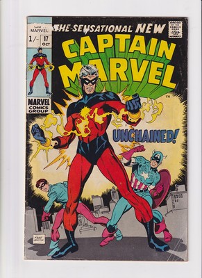 Captain Marvel (1968) #  17 UK Price (5.0-VGF) (674885) 1st FULL app. (new) C...