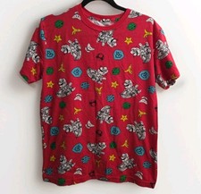Nintendo Mario Cary Icon Graphic T-Shirt Red Size XL YOUTH BOYS TEE Top Shirt EC