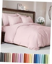 Duvet Cover Queen Size Set - Queen 90x90 33 - Lavender Pink No Comforter 