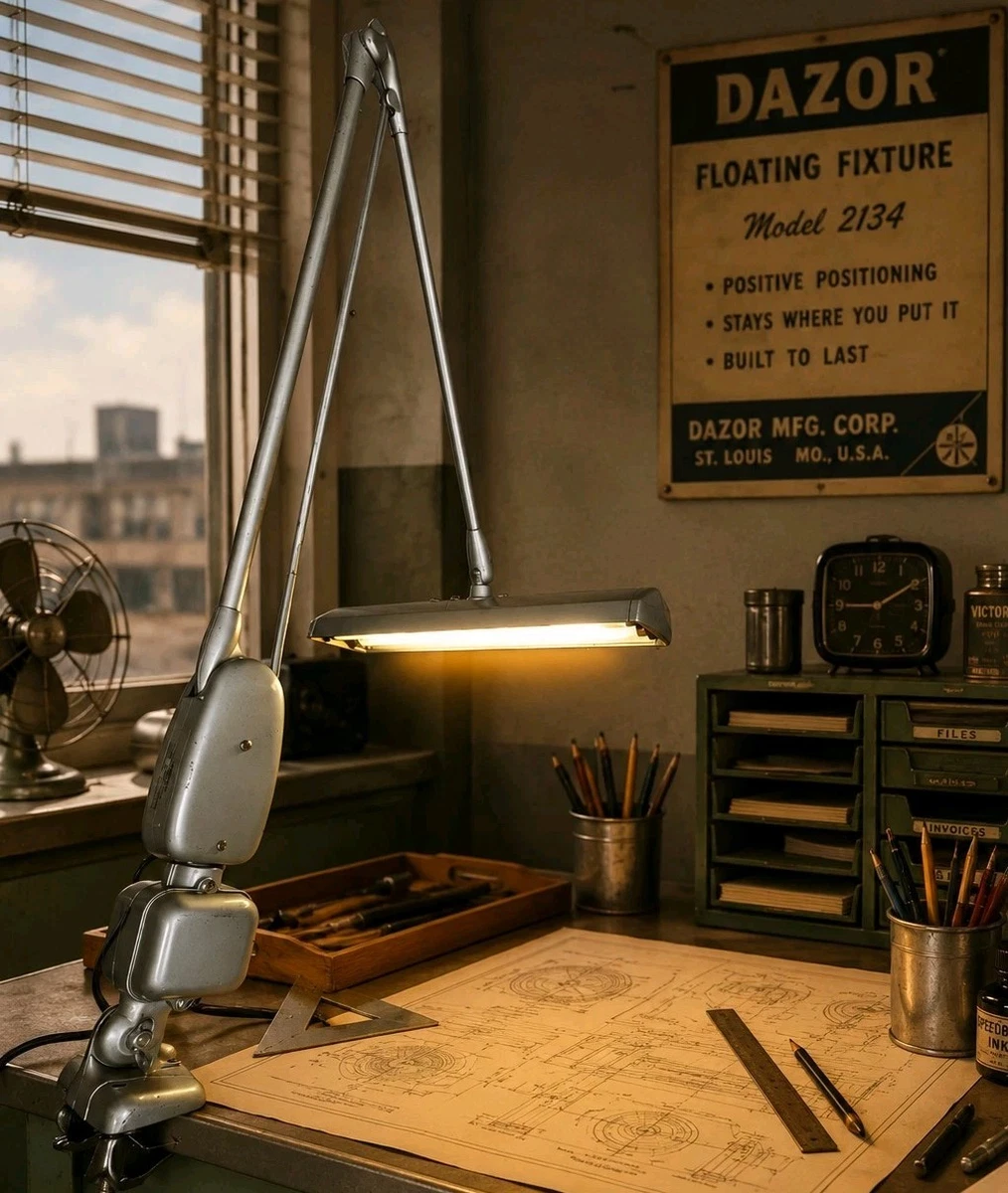 Dazor Desk Lamp In Collectible Table Lamps for sale | eBay
