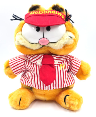 RARE Vintage 1981 Dakin Garfield McDonald's Employee 9'' Plush With Tags