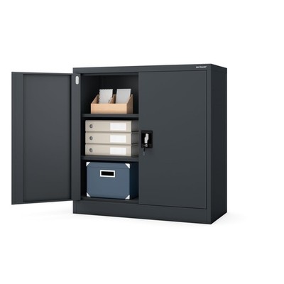 Kleiner Aktenschrank C001B Büroschrank Metallschrank Lagerschrank 2 Verstellb...