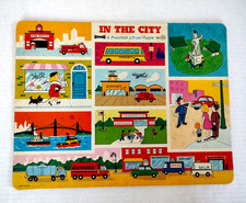 Vintage Saalfield In The City Lift Out Preschool Puzzle 60s Mid Century Graphics