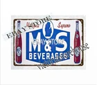 M&S Beverages Michigan Soda Pop metal tin sign home garden wall plaque wall