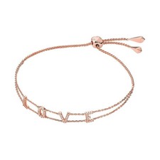 Bracciale Donna MICHAEL KORS MKC1155AN791 Argento 925% Rosè Swarovski LOVE