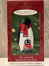 Penguins 2001 Hallmark Keepsake Ornament Safe And Snug Collectors Series #1
