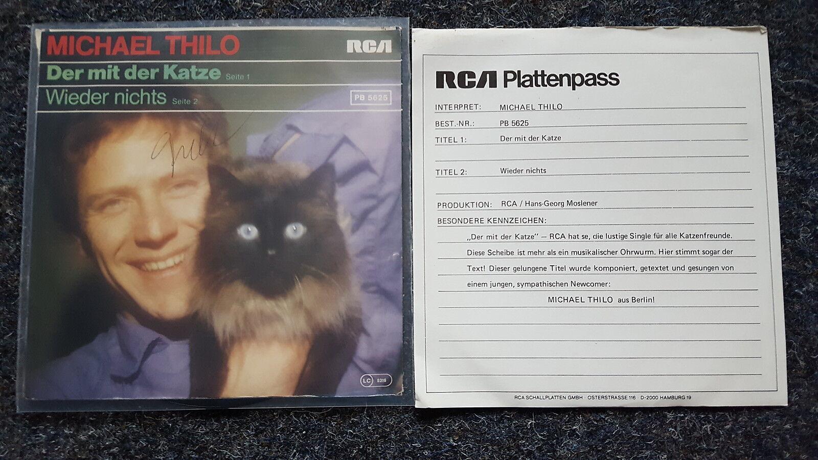 7"" Single Vinyl Michael Thilo - Der mit der Katze MIT PROMO INFO