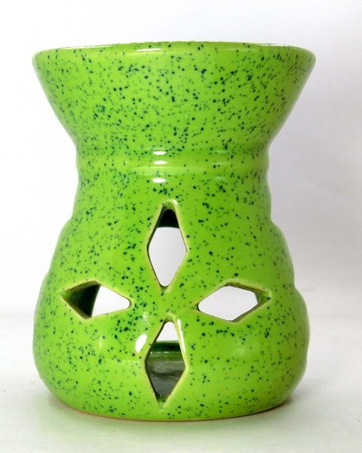 India Ceramic Aroma Diffuser Burner with 10ml ROSE Oil &1 Pcs Candle - Picture 2 of 9