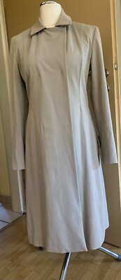 Bernd Berger schöner exklusiver Trench Trenchcoat Mantel Gr. 38 khaki-beige