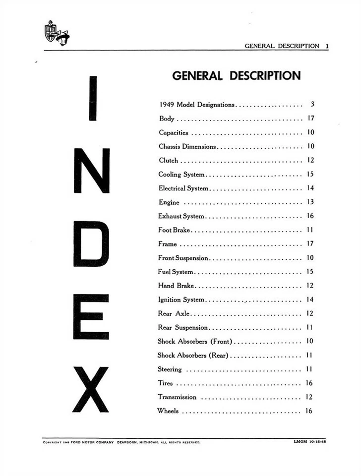 1949 1950 1951 Lincoln Mercury Shop Service Repair Manual Book Engine Drivetrain - Image 2 of 4