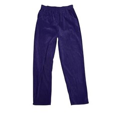 Vintage Y2K Cascade Blue High Rise Tapered Faux Suede Pull-On Pants Purple PM