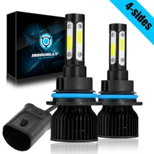 4 Sided 9004 LED Headlight Bulbs Hi/Lo Beam 10000W 3600000LM 6000K Super Bright