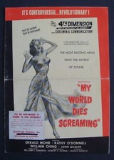 MY WORLD DIES SCREAMING press book GERALD MOHR KATHYO&rsquo;DONNELL 1958