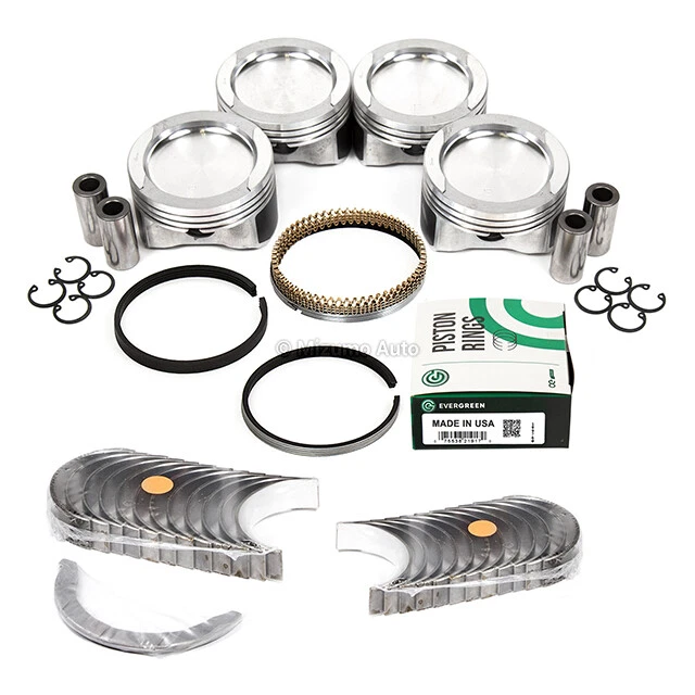 Juego completo de juntas rodamientos pistones 19 mm pasadores de muñeca aptos para Volkswagen 98-06 2,0 L Foto 3 de 4