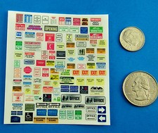 HO 1:87 Railroad Train Stickers, BUILDING SIGNS,OPEN CLOSED EXIT OFFICE STICKER