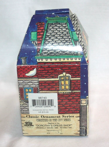Department 56 Christmas in the City Series Dorothy's Dress Shop Ornament #98740 - Picture 6 of 7