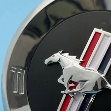 5.9" Rear Running Horse Emblem For Mustang GT 5.0 Trunk Lid Round Badge Chrome
