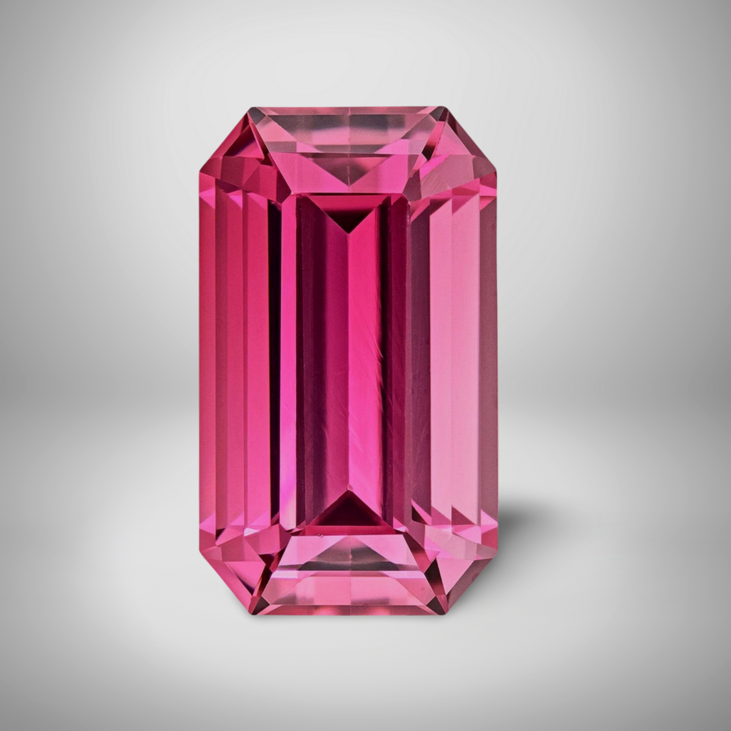 Pink Tourmaline Emerald Cut Gemstone 5.1 Cts - 12x10 mm Flawless Loose Gem