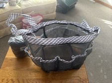 2 Shower Caddy Mesh 8 Pocket Quick Dry Travel Tote Carry Handle Gym Dorm Blu/Gr