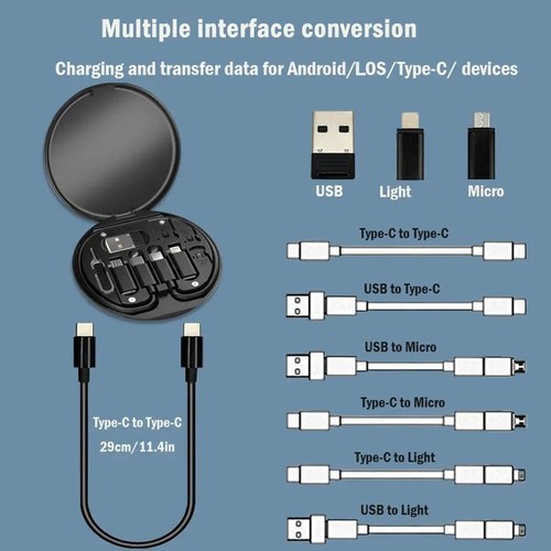 9-IN-1 60W Fast Charging Cable Multifunction Data Cable Storage B5 Box New Z8 - Zdjęcie 16 z 27