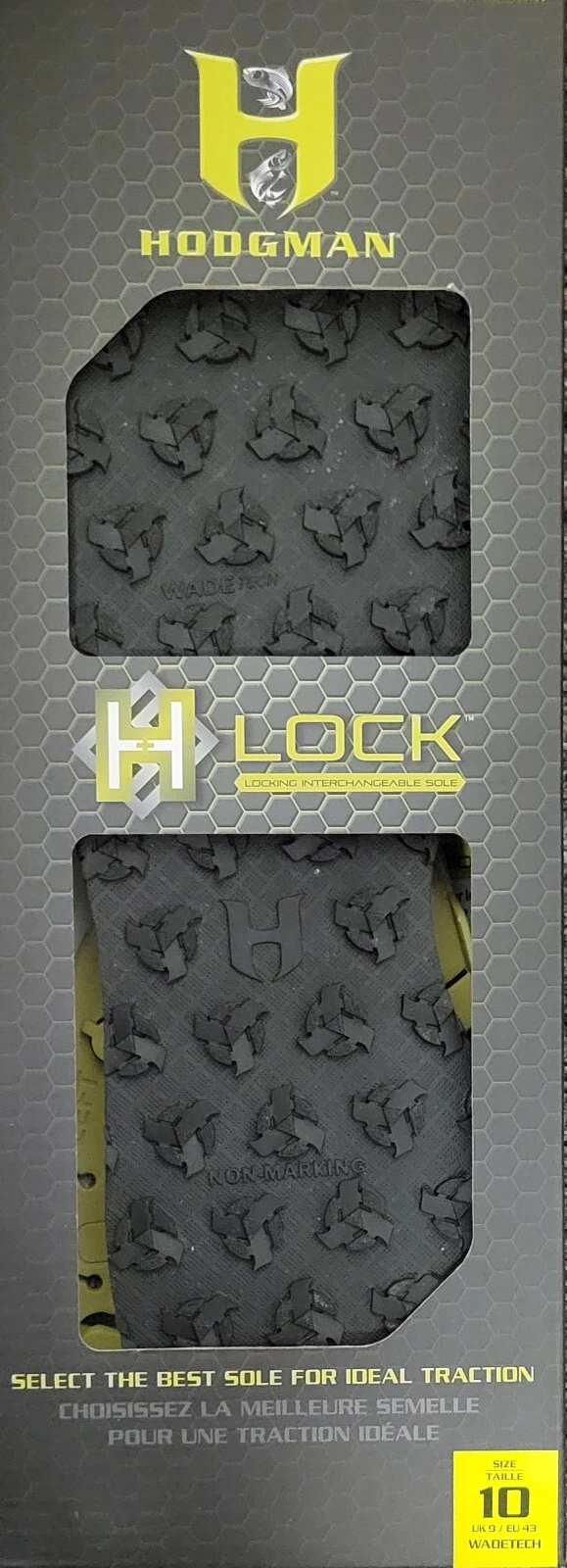 Hodgman HLOCKWT10 Locking Interchangeable Soles Wadetech Rubber Men's Size 10