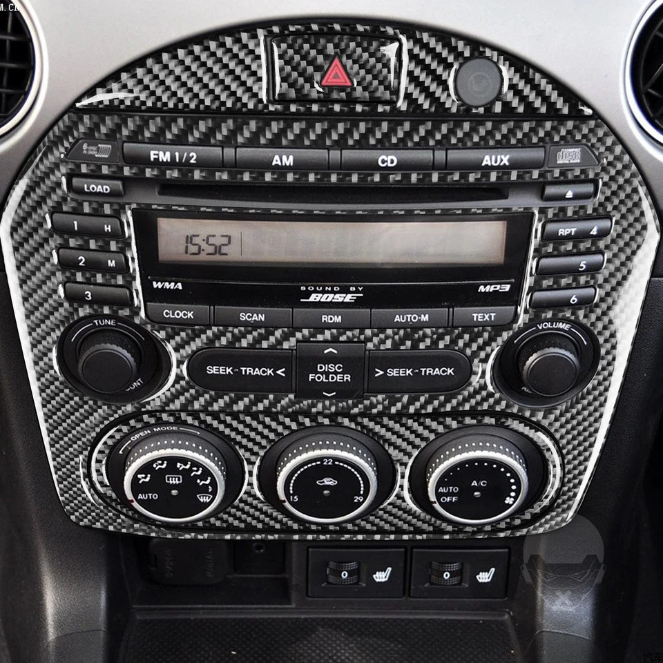 4Pcs Carbon Fiber Central Console Cover Trim For Mazda MX-5 Miata 2009-15 Type A - Image 4 of 4