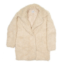 Pimkie Womens Faux Fur Jacket Cream M