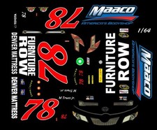  78 Martin Truex jr. MAACO Toyota 1/64th HO Slot Car Decals