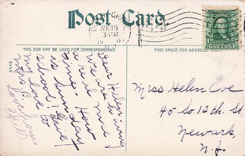 DE COLECCIÓN ASBURY PARK NJ GENTE EN MUELLE DE PESCA Y CASINO POSTAL 1907 81422 R - Imagen 2 de 2